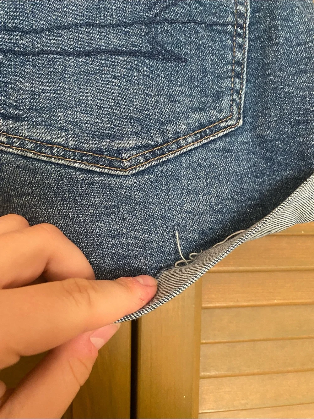American Eagle Outfitters Indigo Rolled-Hem Denim Shorts - Picture 4 of 5